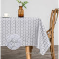 Grey jacquard waterproof tablecloth